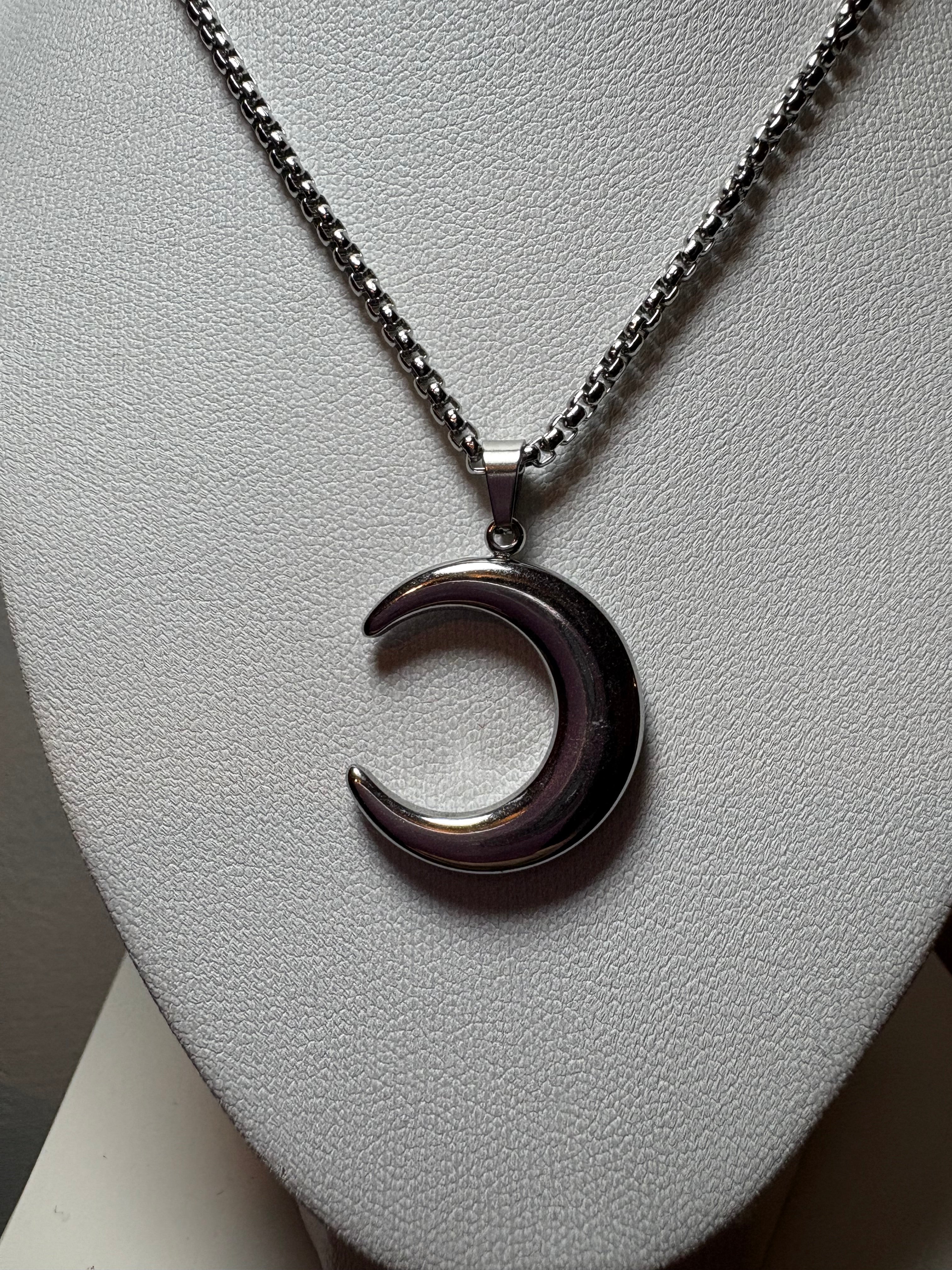 Stainless Steel Moon Necklace