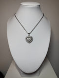 Stainless Steel Crystal Heart Necklace