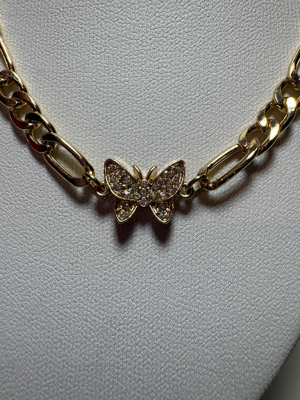 Stainless Steel Gold Butterfly Necklace