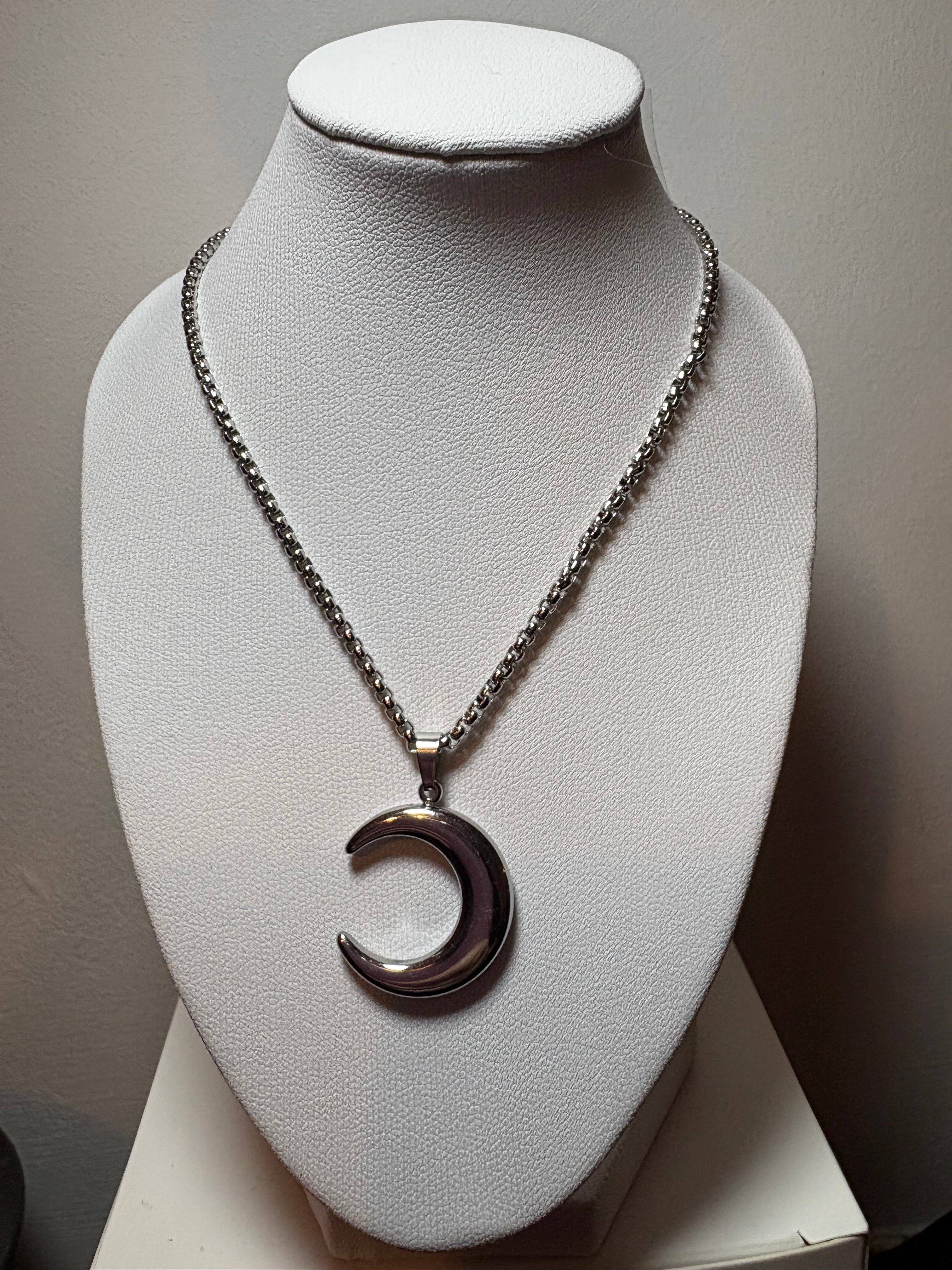 Stainless Steel Moon Necklace