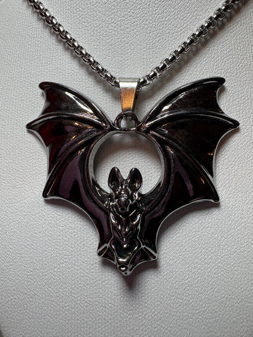 Stainless Steel Bat Necklace