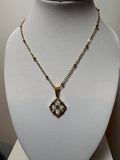 Stainless Steel Gold Plated Clover Necklace