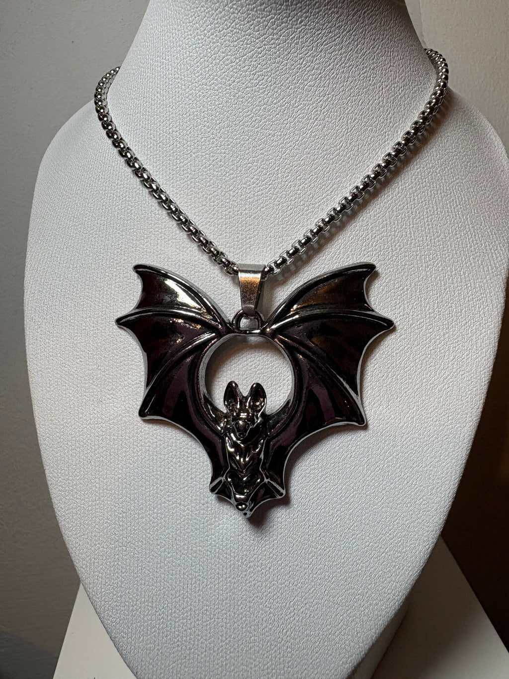 Stainless Steel Bat Necklace