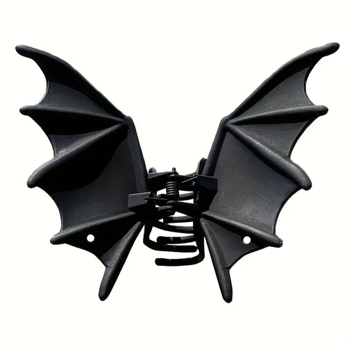 Gothic Bat Hair Clip – Matte Black Bat Wing Claw Clip | Alternative Punk Hair Accessory